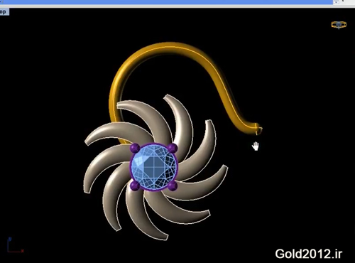 آموزش نرم افزار ماتریکس طراحی مدل گوشواره طرح خورشید