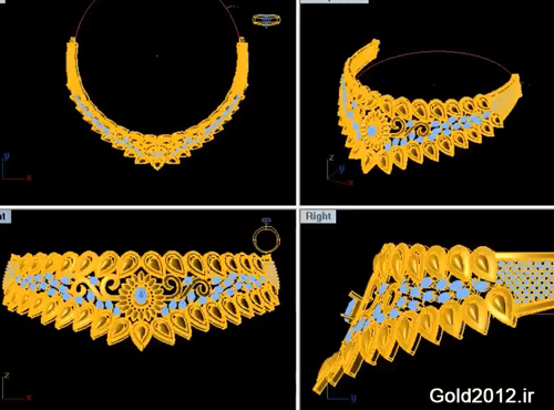 آموزش نرم افزار ماتریکس طراحی مدل گردنبند طرح سینه ریز حجم سنگین