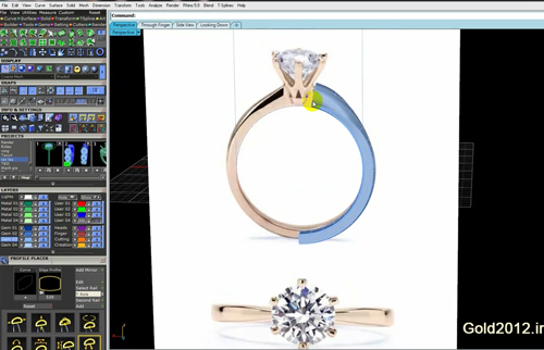 آموزش طراحی یک حلقه جواهربا طرح خیلی ساده و زیبا در نرم افزار ماتریکس