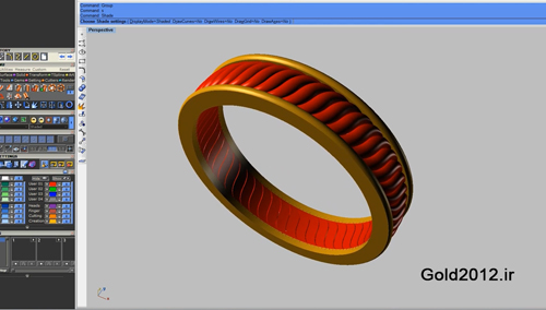 طراحی حلقه با فرم برجسته برآمده با نرم افزار ماتریکس