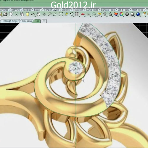 فیلم آموزش ماتریکس طراحی مدل طلا جواهر در نرم افزار MATRIX سبک ترکیبی قو شکل