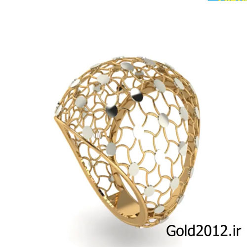 مدل طلا جواهر در نرم افزار MATRIX که در اینجا مدل حلقه یا انگشتر با طرح اتصالی