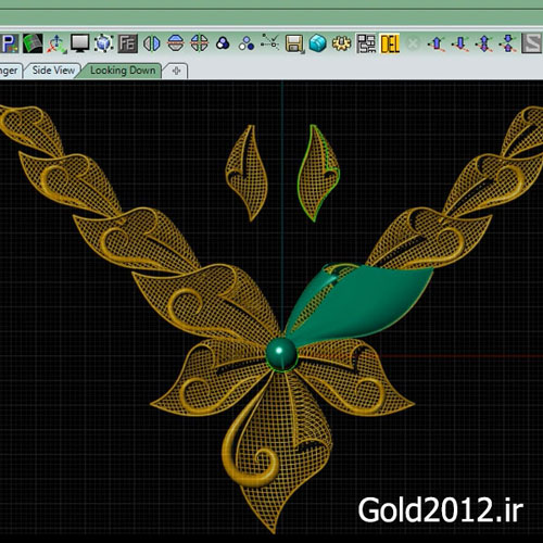 مدل طرح گردنبند یا سرویس طلا در نرم افزار MATRIX