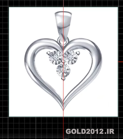 مدل قلب سه ستاره مدال طراحی شده در نرم افزار MATRIX 9