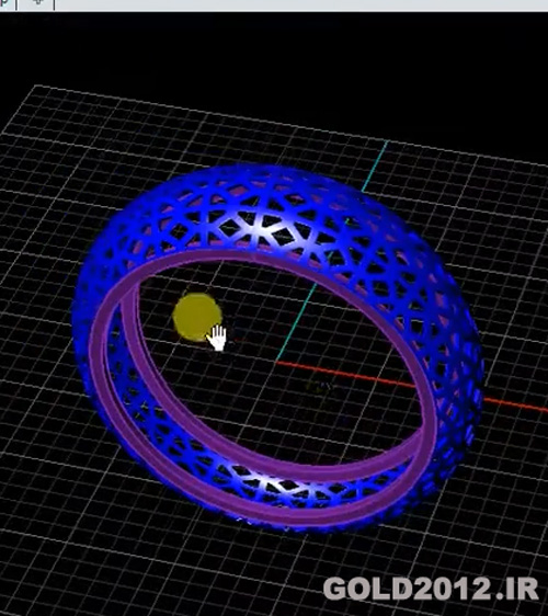 مدل حلقه تو خالی فیوژن طراحی شده در نرم افزار MATRIX 9