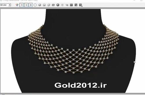 آموزش طراحی گردنبند توری نگین‌دار با ساختار مشبک در نرم‌افزار Matrix