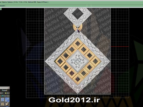 اموزش ماتریکس 9 طراحی آویز طلا با الگوی هندسی