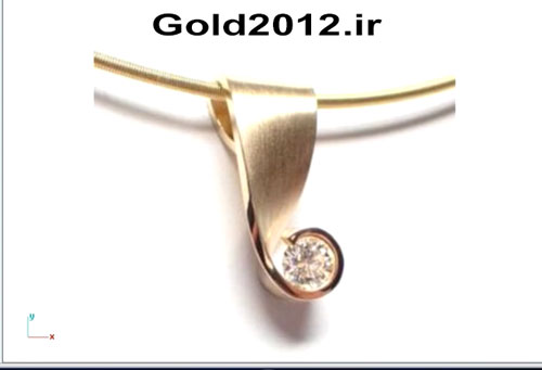 اموزش ماتریکس 9 طراحی آویز مینیمال طلا با نگین تکی