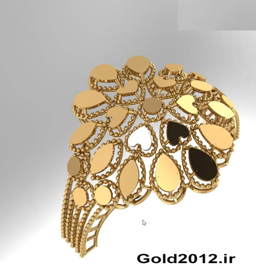 اموزش ماتریکس 9 طراحی دستبند پهن مشبک طرح برگ و اشک